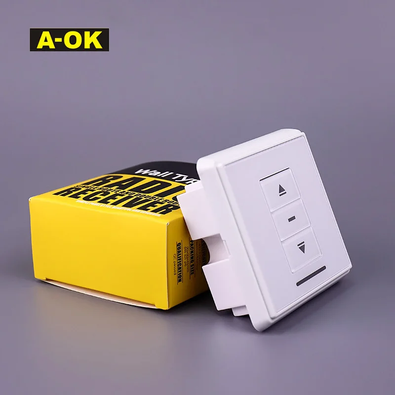 

A-OK AC227-01 Двигатель Продукты для умного дома Электрический мотор для штор Настенный тип RC AOK RF433.92 a OK Двигатель