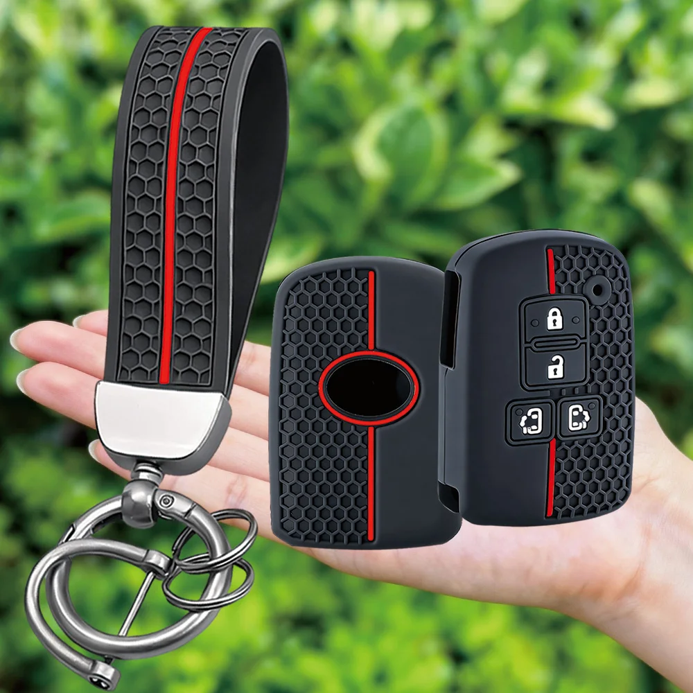 New 4 Buttons Silicone Car Key Cases for Toyota Alpard Vellfire HV Noah Voxy Esquire Sienta Smart Remote Fobs Protector Cover