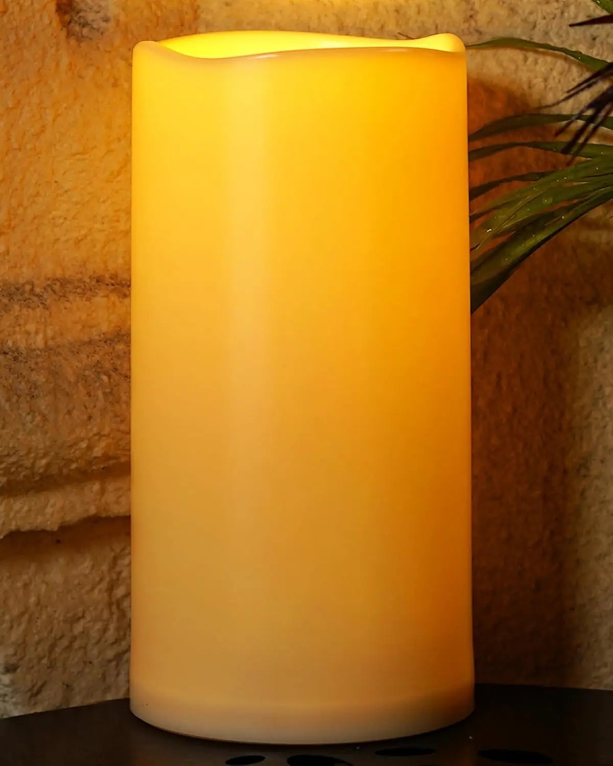 

6' x 12' Extra Large Outdoor Waterproof Candle with Auto 6-Hour Timer, Ivory Plastic Made, Long Last for Half A Year