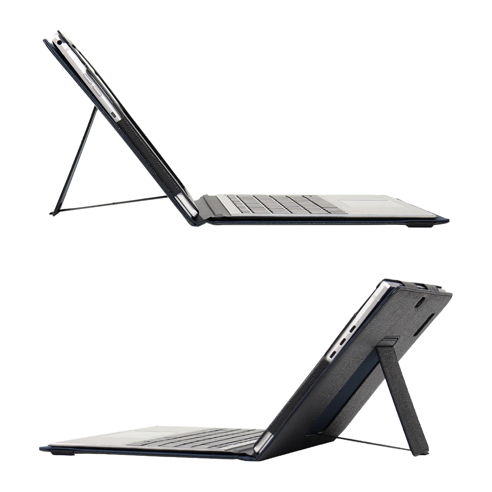 حافظة لجهاز HP Elite X2 1012 G1 G3 حافظة كمبيوتر لوحي فاخرة بنمط الليتشي من جلد البولي يوريثان مع غطاء حامل حافظة HP EliteX2 G4 Funda Elite X2 G8