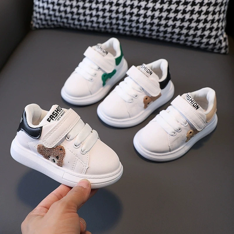

Fashion Cartoon Bear Baby Girls Boys Shoes Soft-Sole Outdoor Kids Shoes Comfortable Casual Children Leisure Sneakers Toddlers