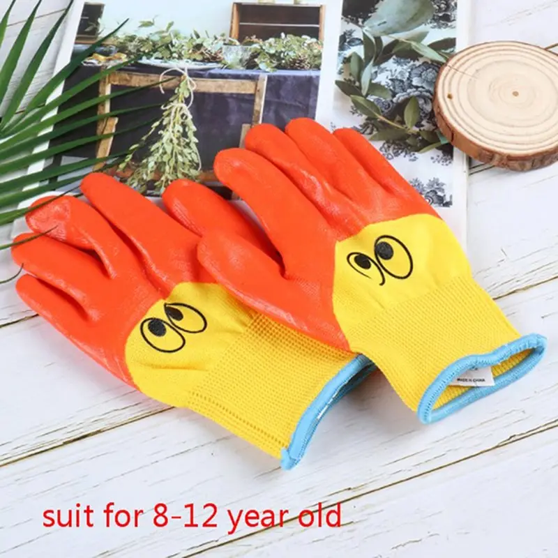 

Kids Protective Gloves Durable Waterproof Garden Gloves Anti Bite Cut Collect Seashells Protector Children Planting Work Gadget