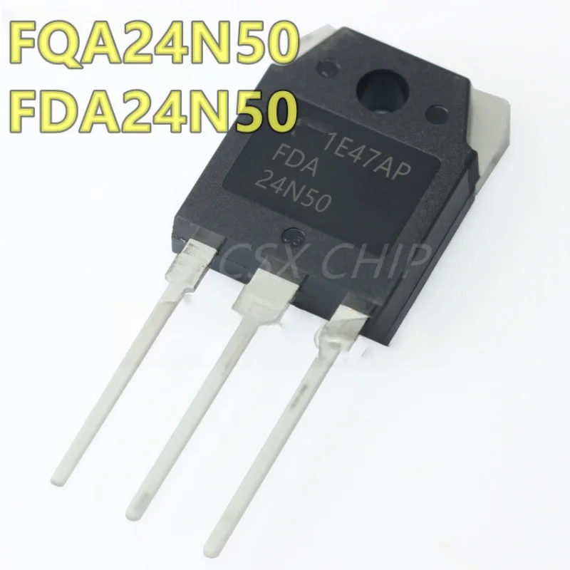 10PCS/Lot 100% Real Original New FQA24N50 24N50 FQA24N50F FDA24N50 FDA24N50F FHA24N50 TO-3P 24A 500V Power MOSFET Transistor