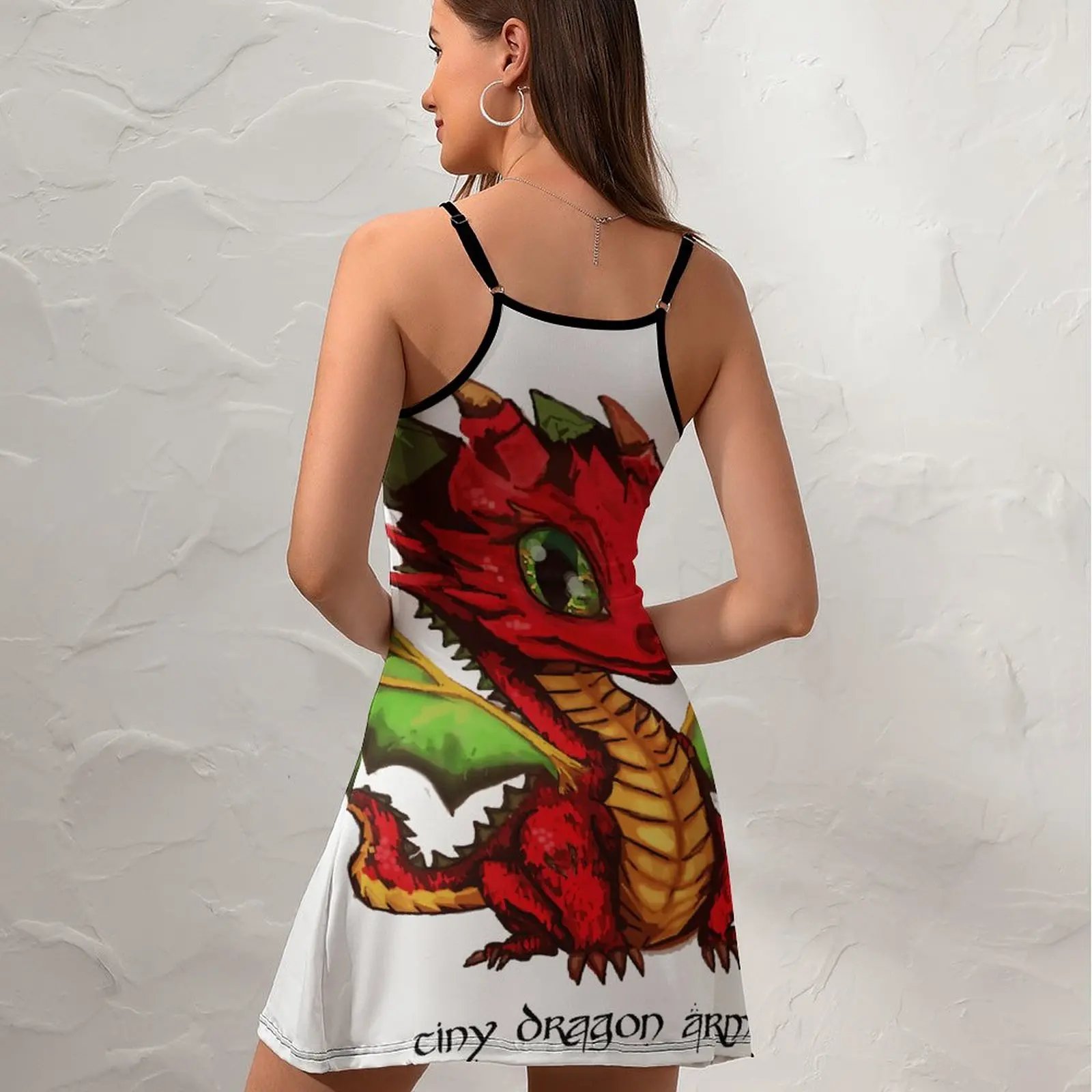 Tiny Dragon Army Essential For Sale  Women's Sling Dress Premium Sexy  Woman's Gown Funny Novelty  Clubs Dresses