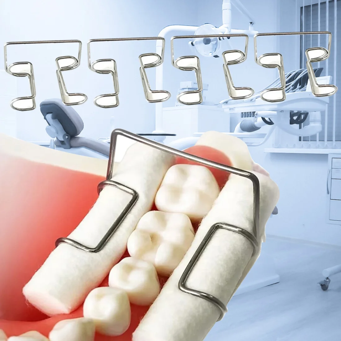 AG 4pcs/box Dental Orthodontic Cotton Roll Clip Stainless Steel Autoclavable Cotton Roll Holder Dentistry Tools DentistSupplie