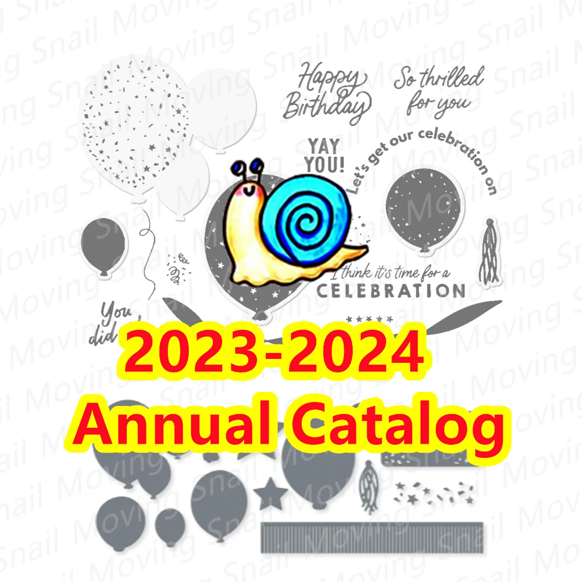 May 2023 to April 2024 New Catalog Beautiful Balloons Clear Stamps Sets and Metal Cutting Dies Scrapbooking For Card Making