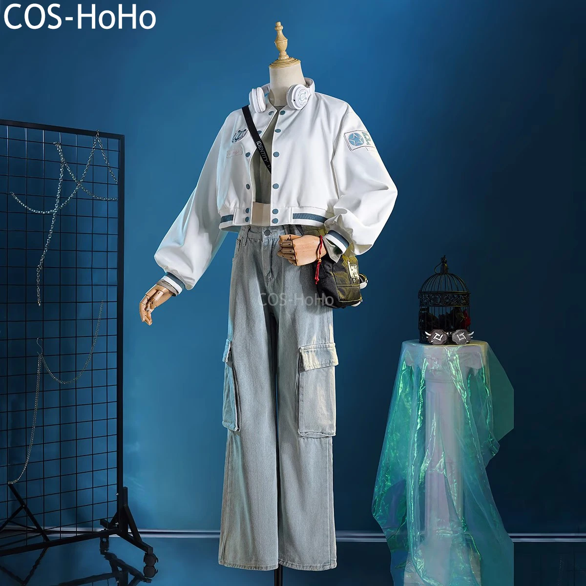 COS-HoHo Identity V Qi Shiyi Antiquarian Game Suit Cool Uniform Cosplay Costume Halloween Carnival Party Role Play Outfit S-XXL