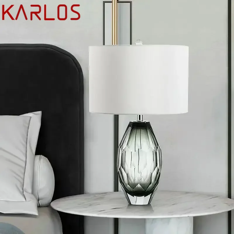 

KARLOS Nordic Современная глазурь Настольная лампа Модное искусство Гостиная Спальня Отель Светодиодный индивидуальный оригинальный настольный светильник