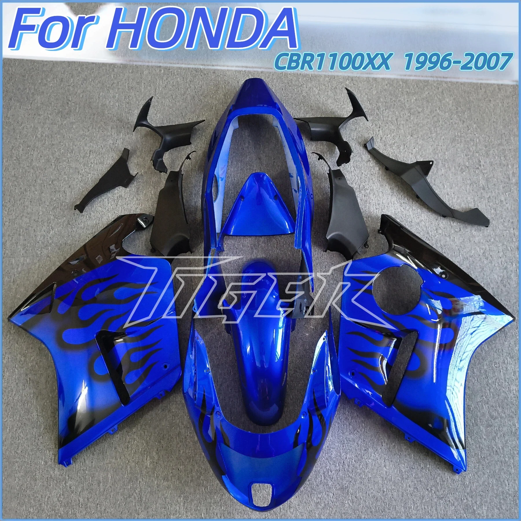 Motorcycle Full Fairing Kit For HONDA CBR1100XX CBR 1100XX CBR1100 XX 1996-2006 2007 ABS Injection Cover Bodywork Cowl Dark Blue
