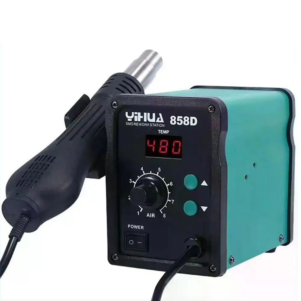 YIHUA 858D 700W 110/220V Hot Air Gun Soldering Station Rework Station Heat Gun SMT Solder Soldering Iron Welding Repair Tools