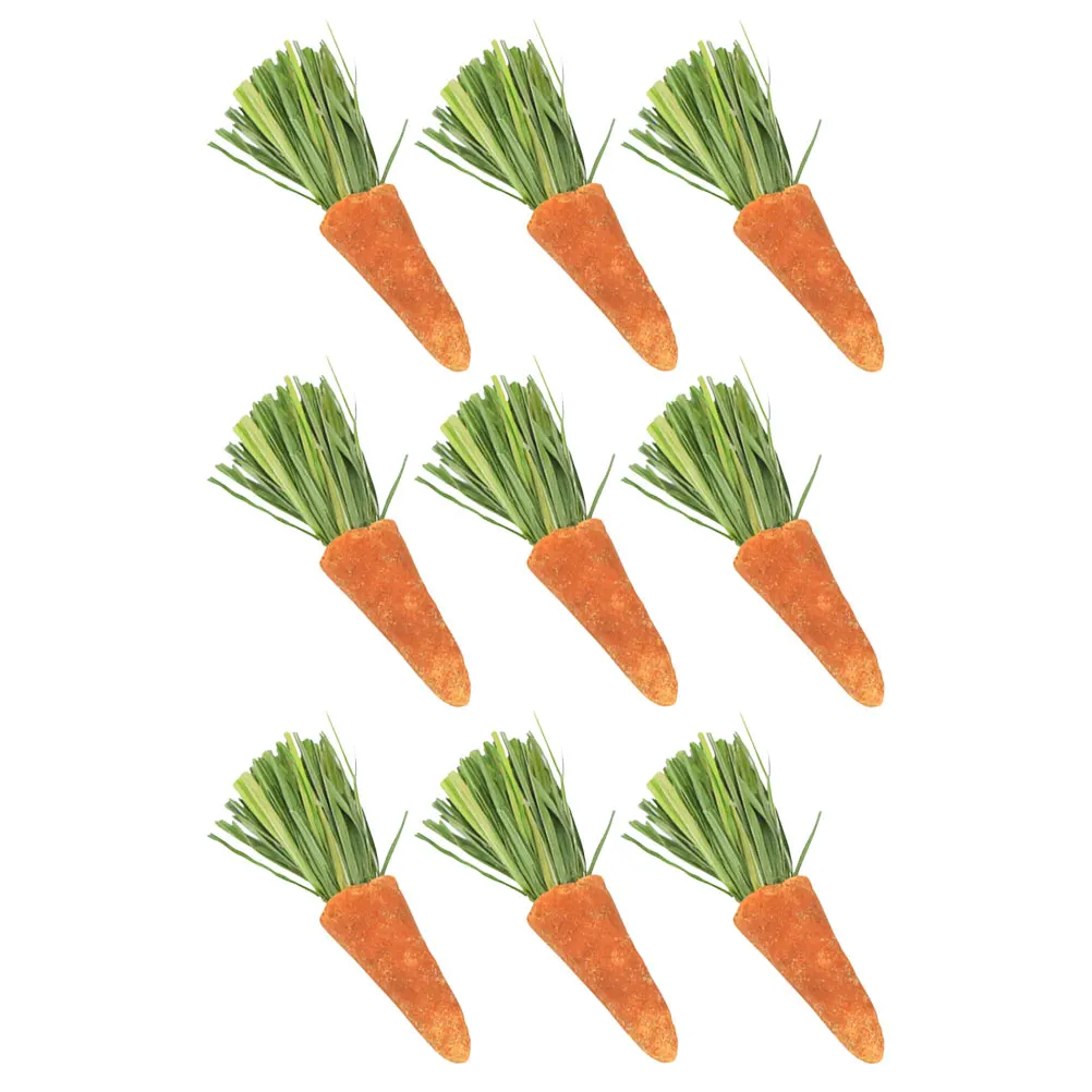 

9 Pcs Carrot Teething Sticks Rabbit Hamster Chew Toys Small Animals Pet Plaything Bunnies Chewing Keep Teeth Healthy