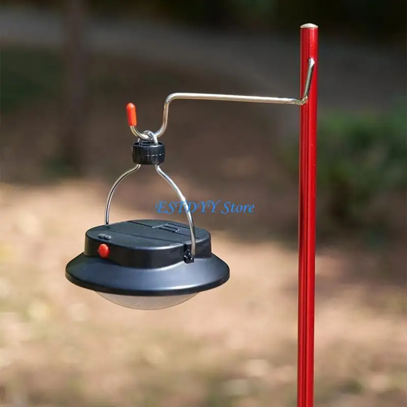 

G6DE Double-Hook Lamp Holder Rod Portable Lantern Holder Pole Lantern Hanger