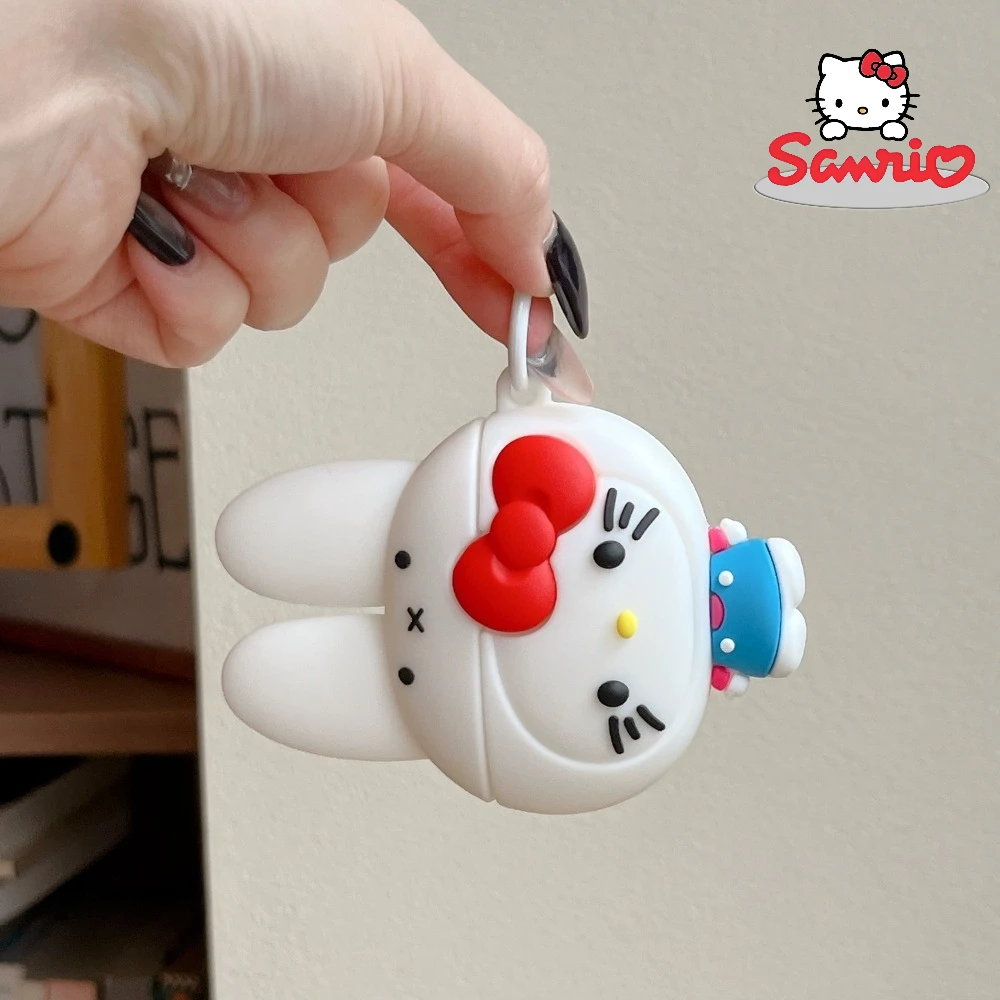 Sanrio Earphone Case For AirPods Pro Pro2 Airpods 3rd 4 2 1 Cute 3D Hello Kitty Headset Protection Soft Silicone Headphone Cover view 3