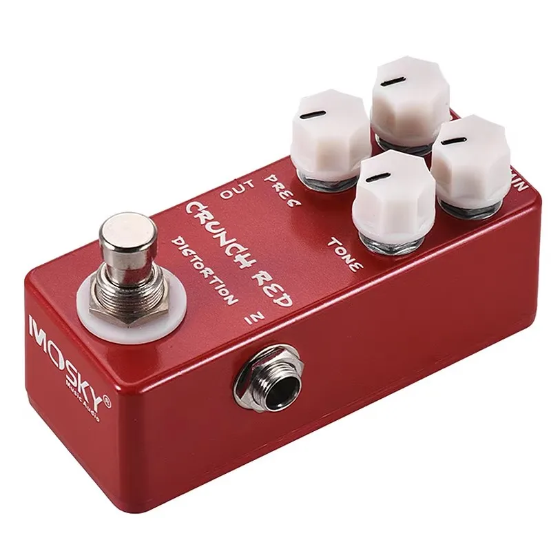 MOSKY CRUNCH RED Distortion Stage Mini Electric Guitar Bass Effects Pedal True Bypass Full Metal Shell Guitar Parts & Accessorie