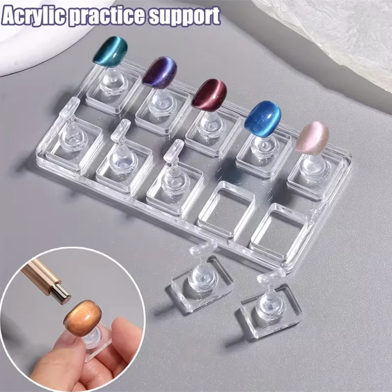 

Лоток для занятий акриловыми ногтями, немагнитная доска для наращивания ногтей для обучения ногтям, многофункциональная подставка для сушки и демонстрации гелевых ногтей