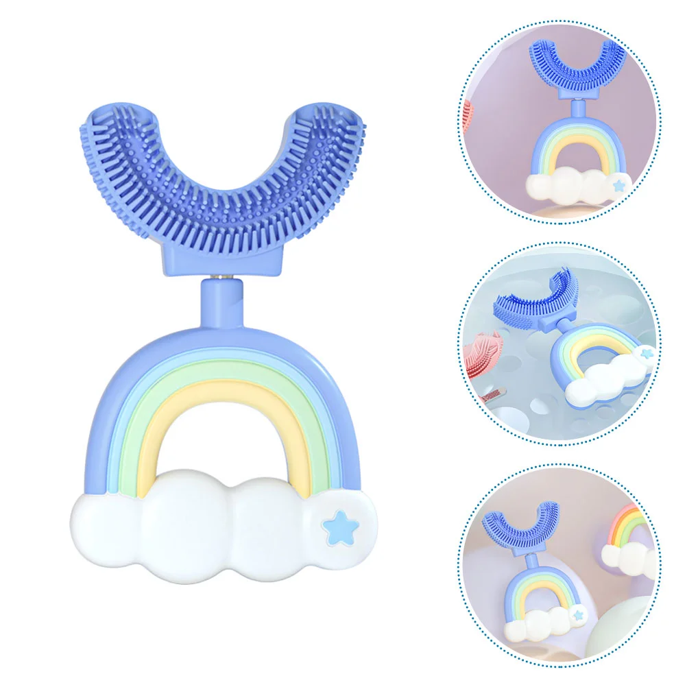 U-shaped Toothbrush Cloud-shaped Supple Children’s Silicone Teether Useful Kids Toothbrushes for