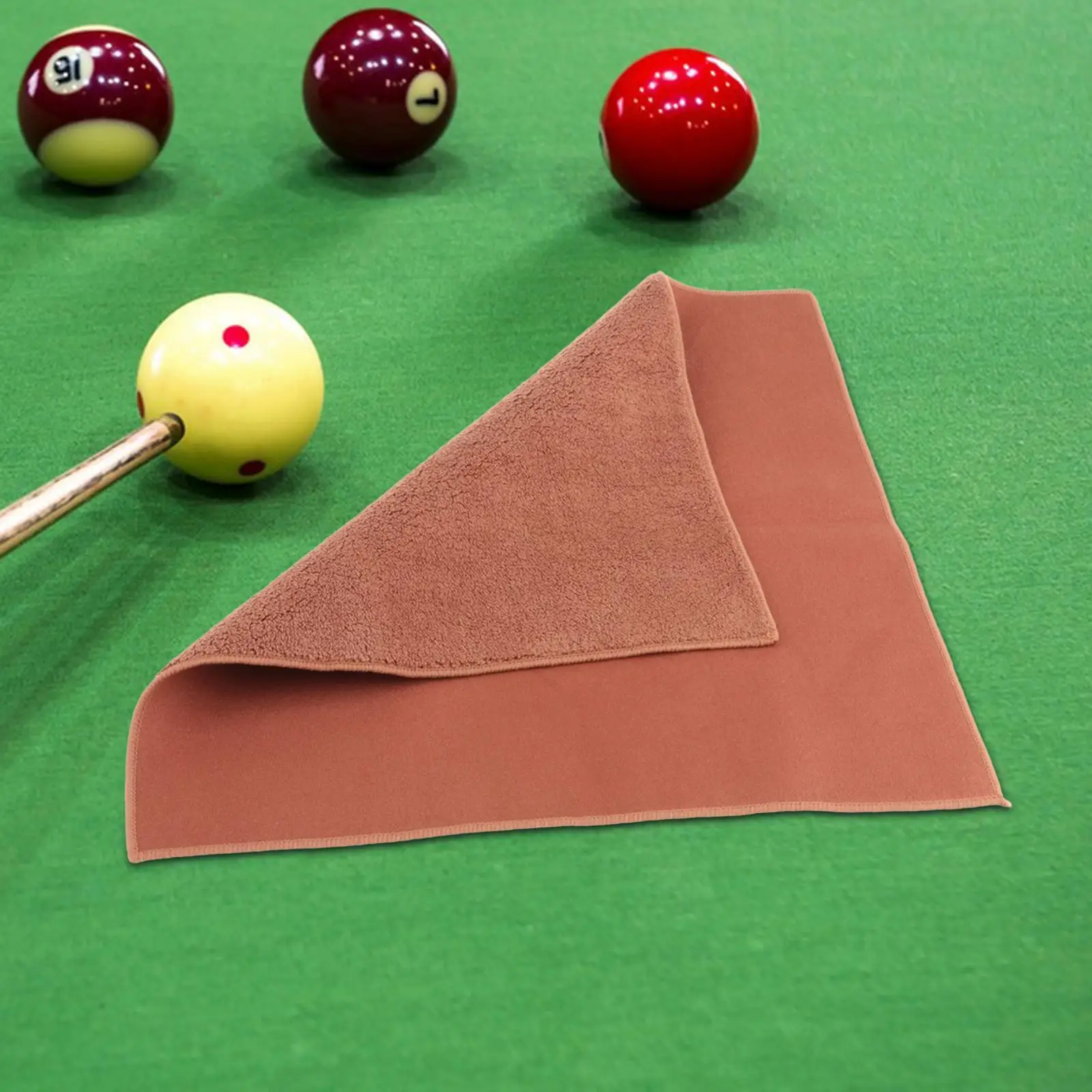 

Billiard Cue Cleaning Cloth Double Sided Fleece Polishing Towel for Snooker Pool Table Players