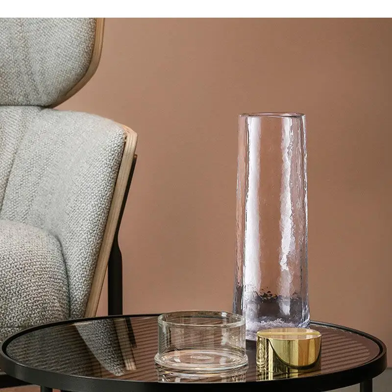 Irregular Surface Floral Vase Desk Decoration Transparent Glass Vases Hydroponics Flower Pots Decorative Arrangement