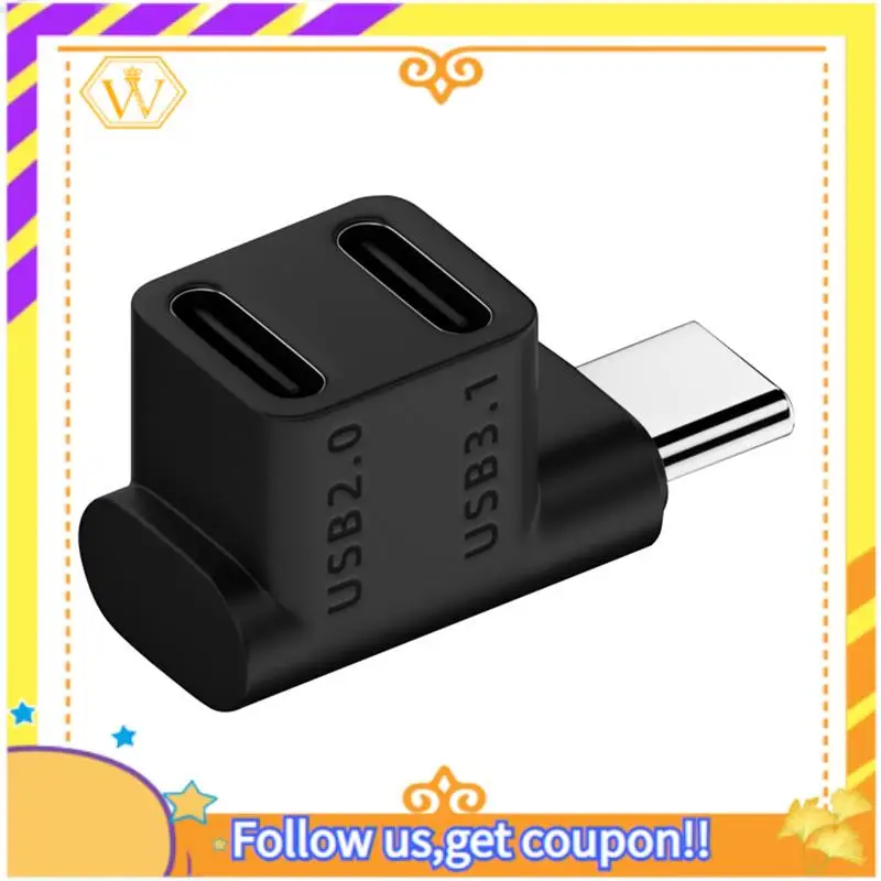 A01K-USB 3.1 Type C Male To Female 1 To 2 Adapter 10Gbps Fast Charging USB-C Charging Converter For Steam Deck For Rog Ally