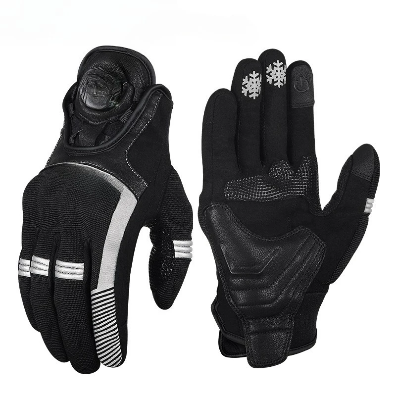 

Motorcycle riding gloves touch screen rotating button elastic adjustment locomotive racing four-season breathable gloves