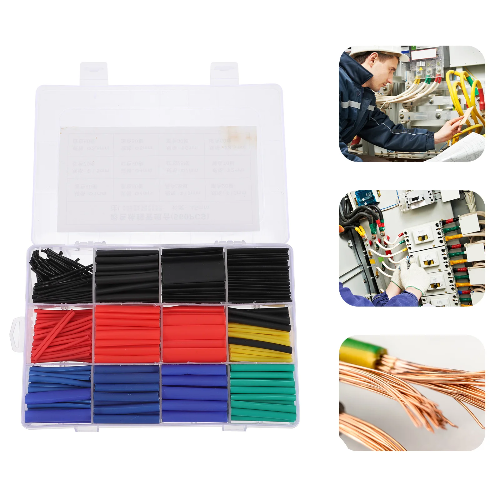 

1 set Heat Shrink Tubing Kit Cable Protector Electrical Pe Wire Insulation Wrap For Diy Industrial Use Shrinkable Sleeving Wrap