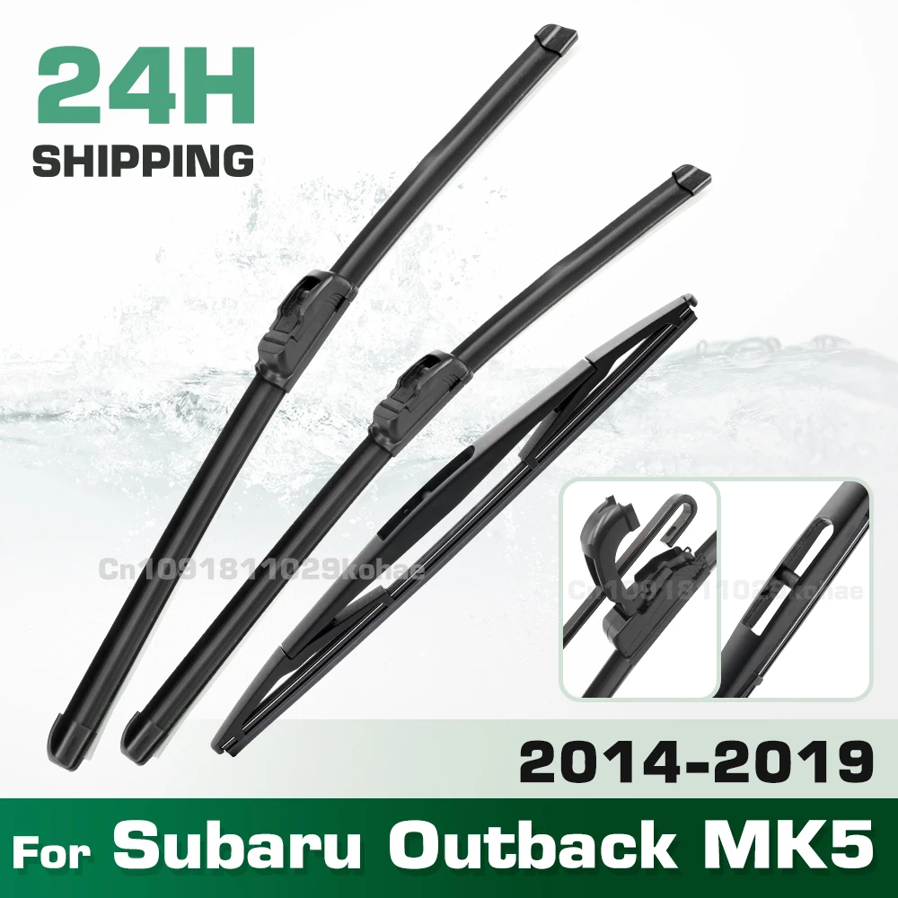 GREATROAD Wiper LHD&RHD Front & Rear Wiper Blades Set For Subaru Outback MK5 2014 - 2019 Windshield Windscreen Window Brushes