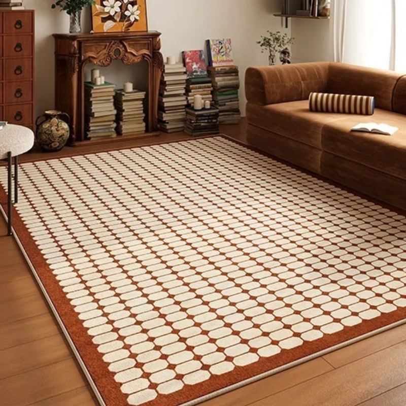 

Ковер для гостиной в минималистичном стиле с линейным узором, модный простой коврик для дивана и кофейного столика, моющийся, легко чистящийся, мягкий коврик-тапи.