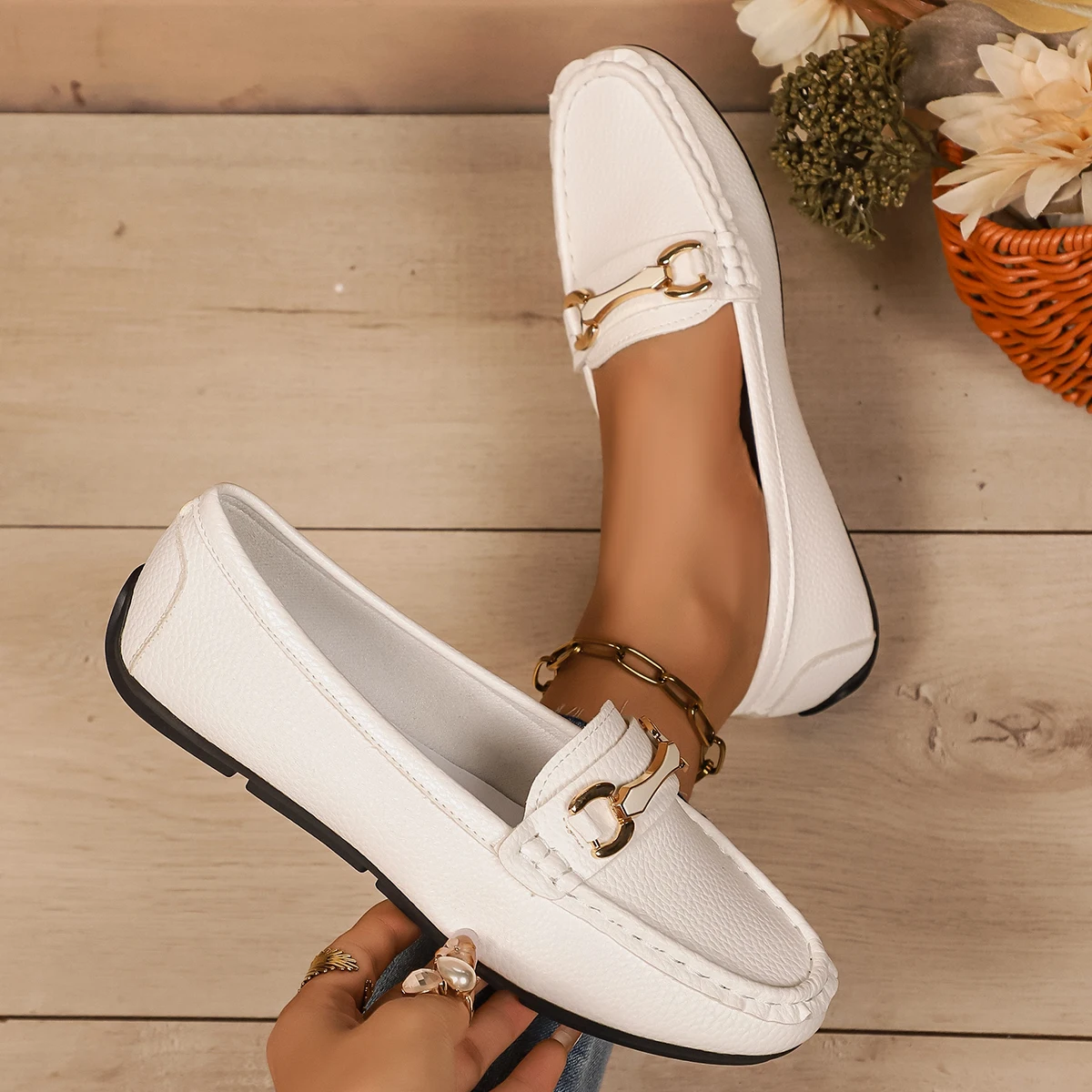 

Women Loafers Spring Autumn Shoes Slip on Mary Jane Shoes Casual Fashion Round Toe Solid Flat Sneakers Women Zapatos De Mujer