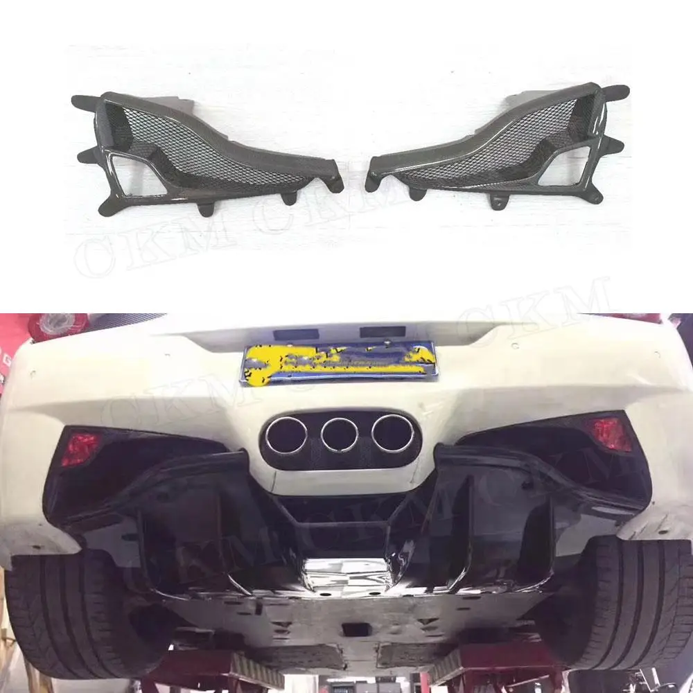 

Carbon Fiber Rear Bumper Lampshade Car Accessories For Ferrari 458 Auto Car Style