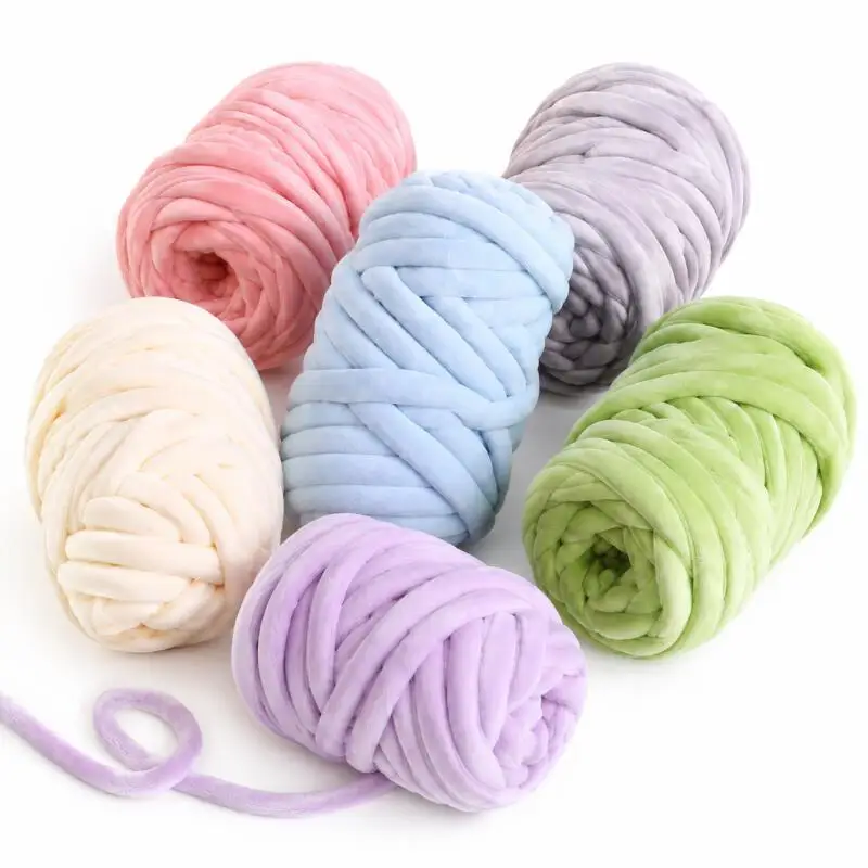 Super Velvet Chunky Garn 250G, dickes Kernwollgarn für Decken und Mützen, voluminöses Armroving für Handarbeit, Stricken & Spinnen – Detail 2