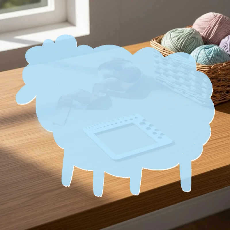 Wooden Sock Ruler with Size Measurement and Hook Gauge for Accurate Knitting and Crochet Projects