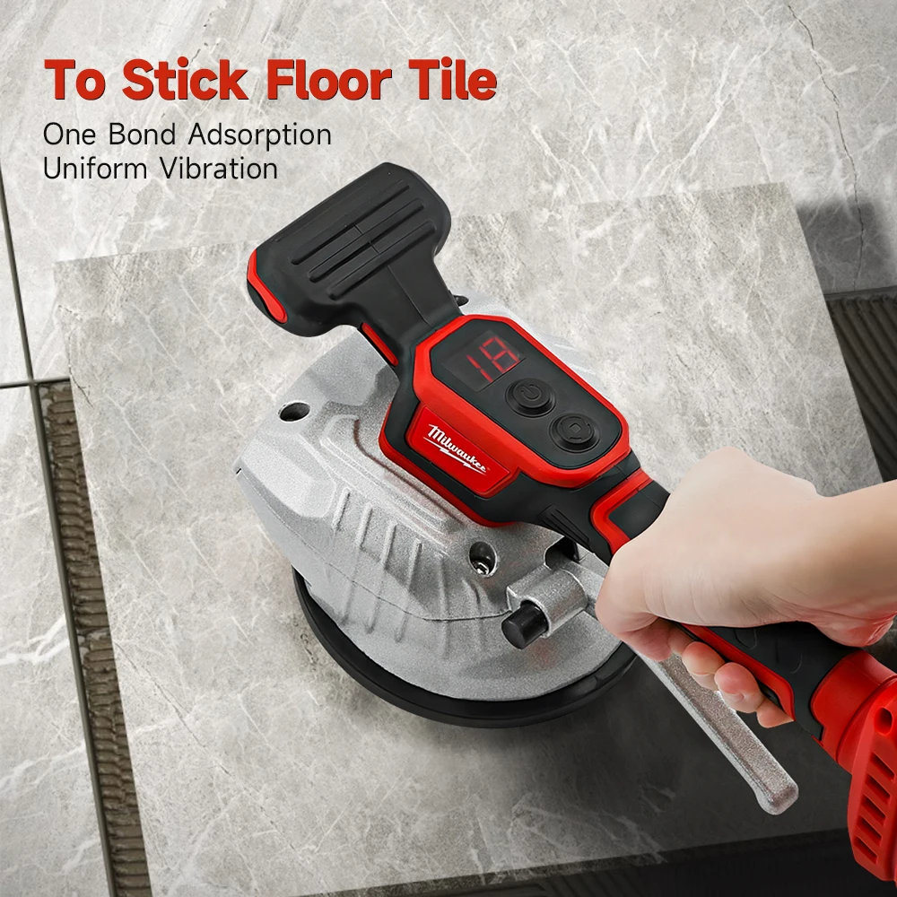 Milwaukee 18v Piastrellatrice per Piastrelle 8 Controllo della Velocità Cordless Strumento di Installazione di Piastrelle Ad Alta Capacità di Carico Utensili Elettrici per Pavimenti a Parete