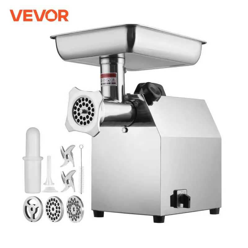 

VEVOR Electric Meat Grinder Food Processors Sausage Maker Filler Mincer Stuffer Stainless Steel with 2 Blades for Home Kitchen