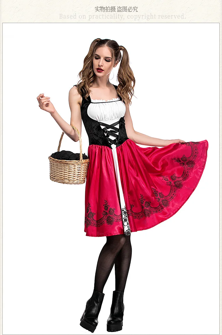 Erwachsene Cosplay Party Kostüm Rotkäppchen Halloween Europäischen Stil Empfohlenes Outfit für Erwachsene