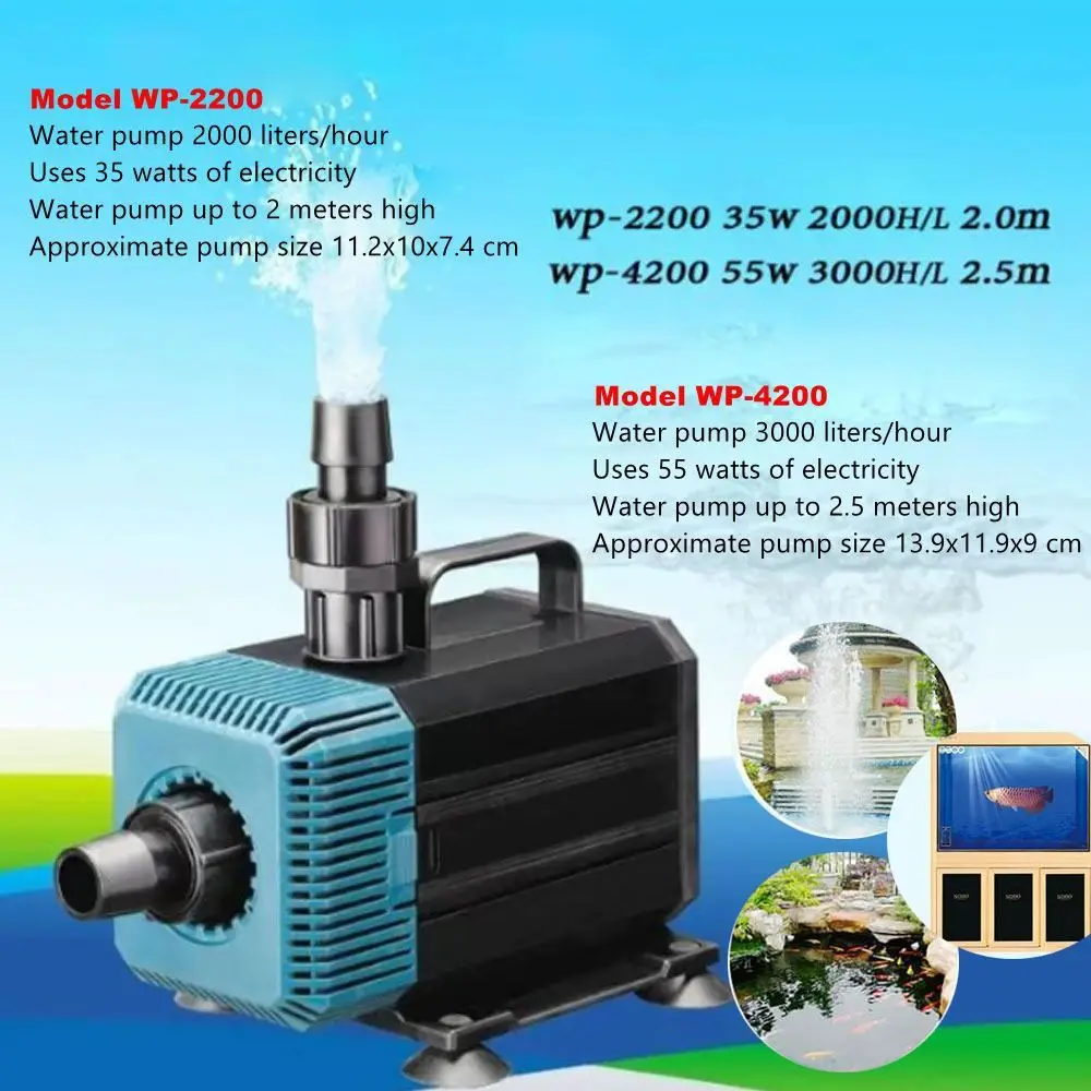 

New Ultra Quiet Aquarium Pump Energy-saving Strong Stability Submersible Water Pump with Handle Fountain Pump