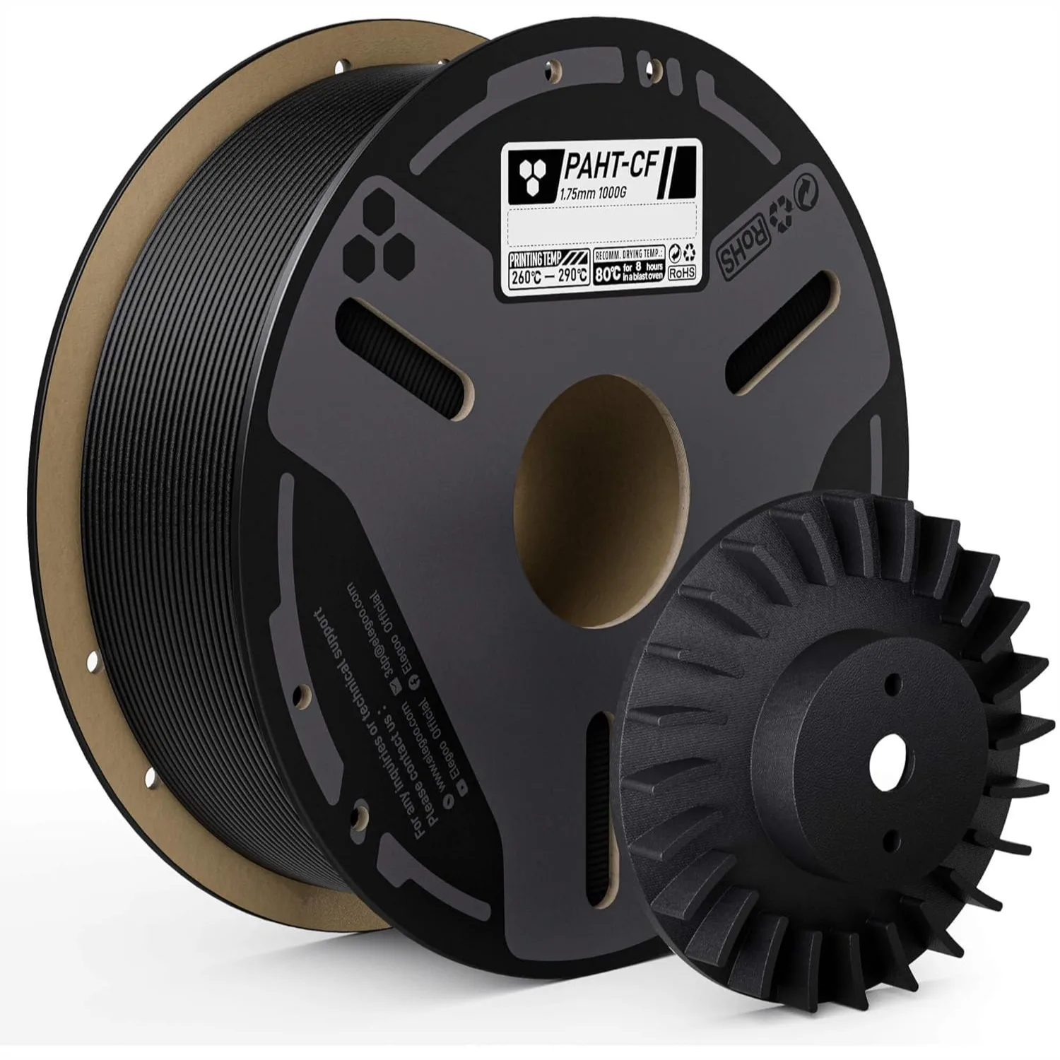 

Carbon Fiber PAHT Filament 1.75mm Black 1KG, High Strength Nylon CF for Enclosed FDM Printers, Heat Resistant & Corrosion Proof