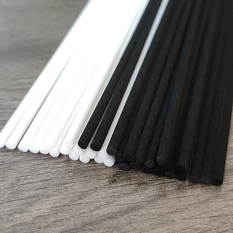 100PCS Dia3/4/5MMX L40/35/30/25CM Premium Black and White Rattan Reed Sticks Aromatherapy Fiber Diffuser Sticks Top Quality