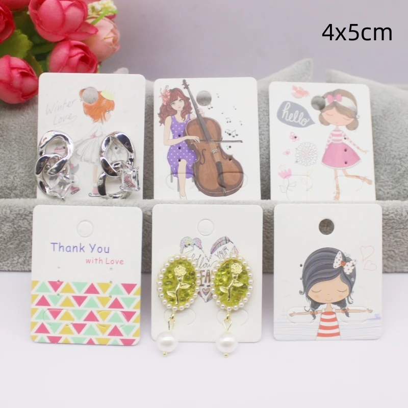 100pcs 5.1x6.3/6x9/7x9/5x7/5x5/5x4cm Mixed Earring Necklace Cards