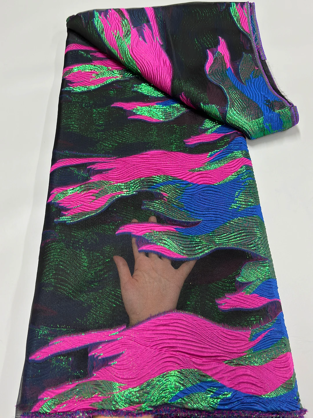 

2025 Luxury Nigerian Organza Lace Fabrics New African Brocade Jacquard Organza Lace Fabric High Quality French Tulle Lace Dress