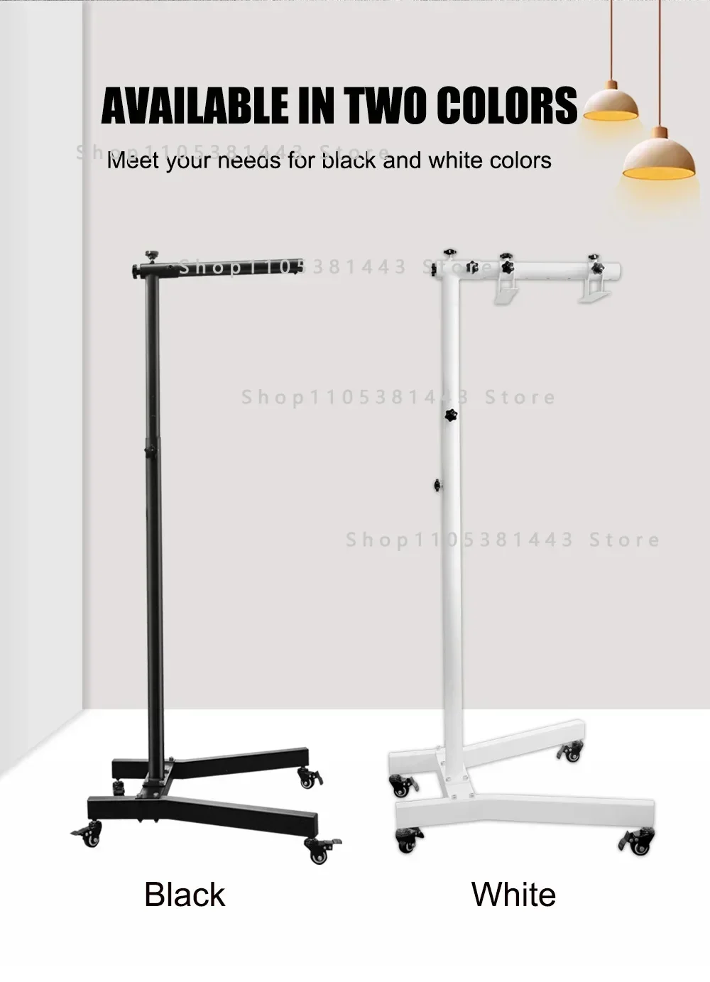 Vertical Mobile Stand with Wheels for Medium Red Light Therapy Panels Support Horizontal