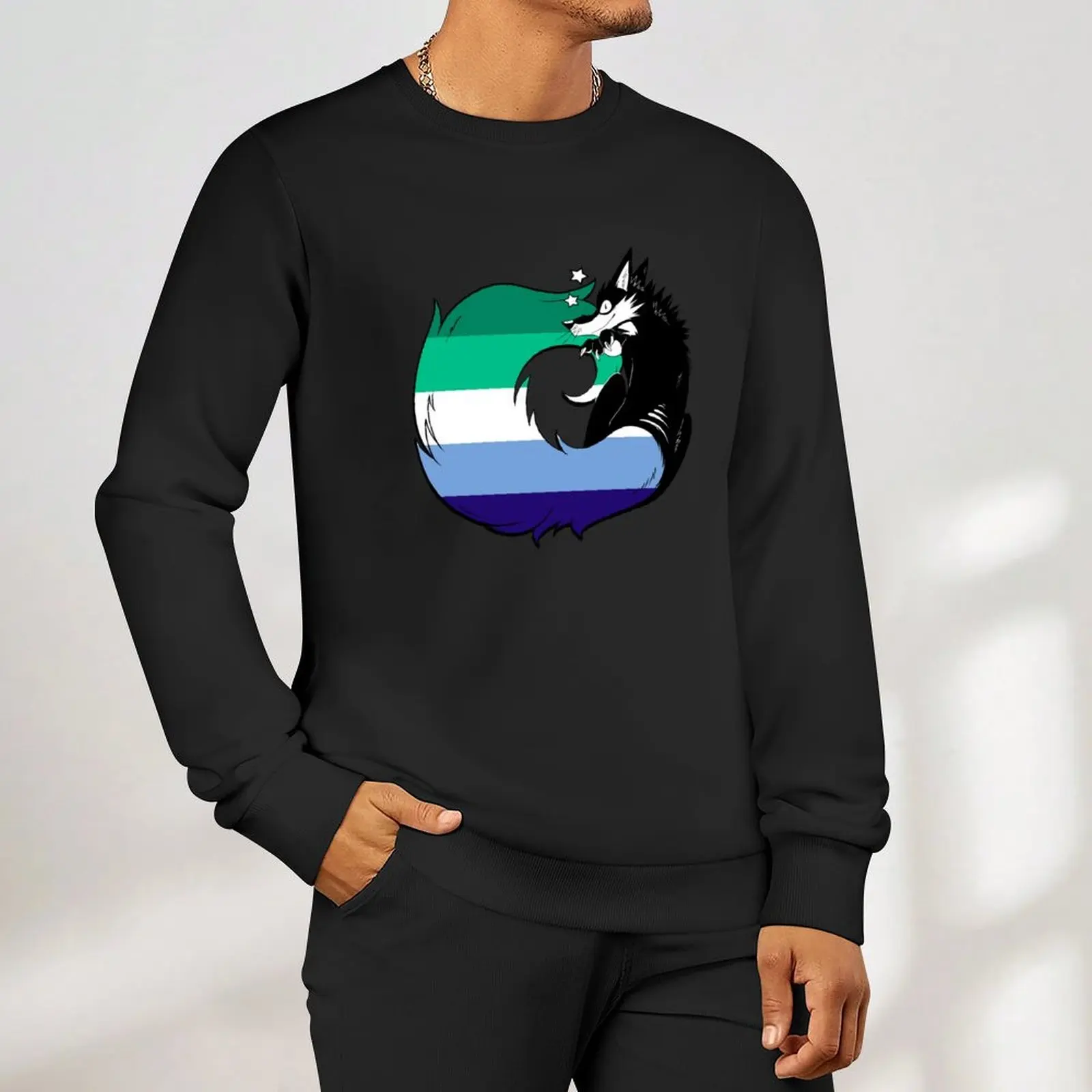 Fox with Pride - بلوفر للمثليين، ملابس رجالية، ملابس رجالية، ملابس رياضية للخريف #6