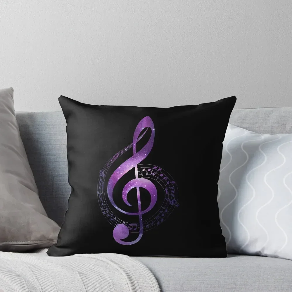 Galaxy Music Treble Clef Throw Pillow home decor items Cushion Cover Set pillow