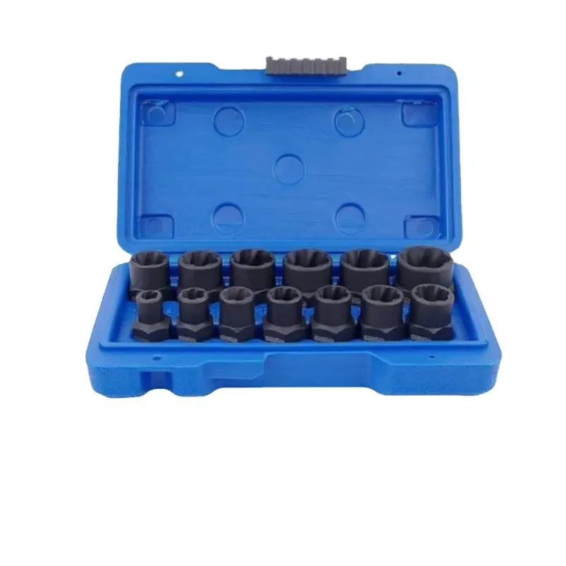 

13PCS Impact Bolt & Nut Remover Set Bolt Extractor Removal Tool Set with Storage Box to extract damaged bolts, nuts, screws