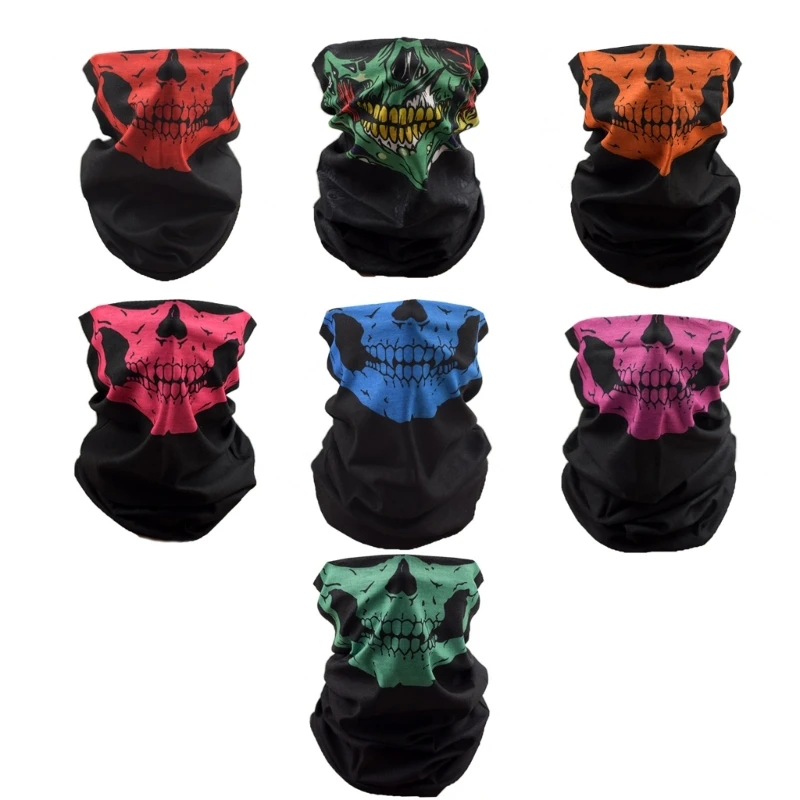 

Печать черепа, покрытие панк -тематической шарф для лыжного шарфа для катания на лыжах ежедневной одежды