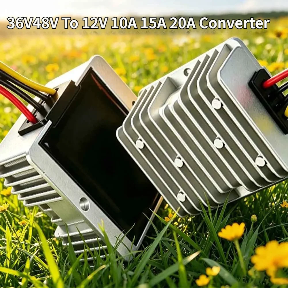 36V48V To 12V 10A 15A 20A Voltage Reducer Waterproof Step Down Converter Buck Regulator Transformer Car Power Module Solar Panel