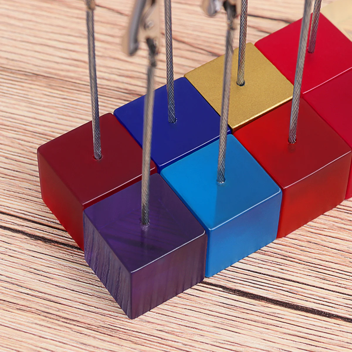 

10pcs Cube Wire Resin Base Memo Clip Desktop Document Holder Photo Paper Organizer Home Office Storage Solution