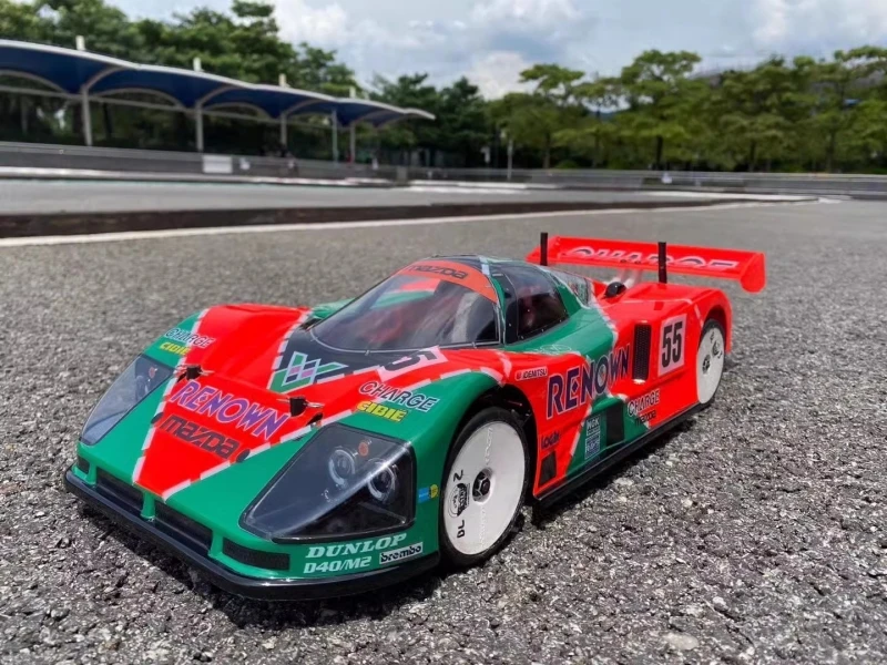 TC017 1/10 Mazda 787B RC Drift Body jasne obudowa samochodu zestawy, 190mm szerokość, 258mm podwozie na drodze Tamiya TT-01 TT-02 Kyosho