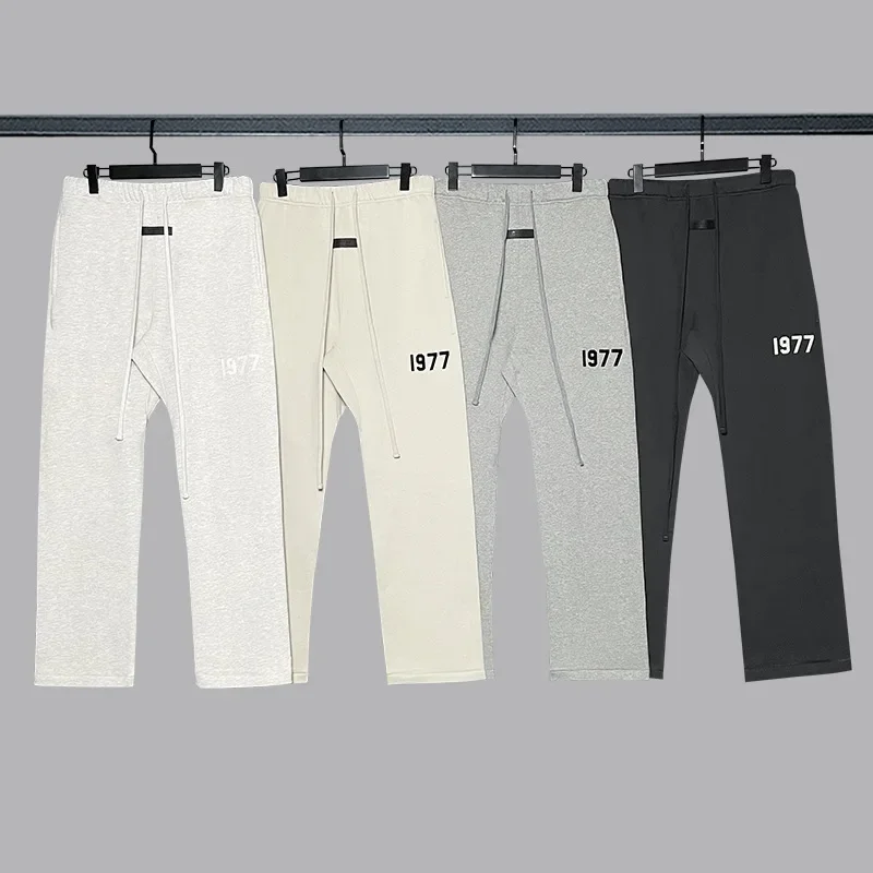 العصرية FOG العلامة التجارية 1977 مستقيم الساق سراويل تقليدية فضفاضة تناسب تنوعا الخريف/الشتاء أساسيات للرجال والنساء مبطنة بالصوف Tro #1