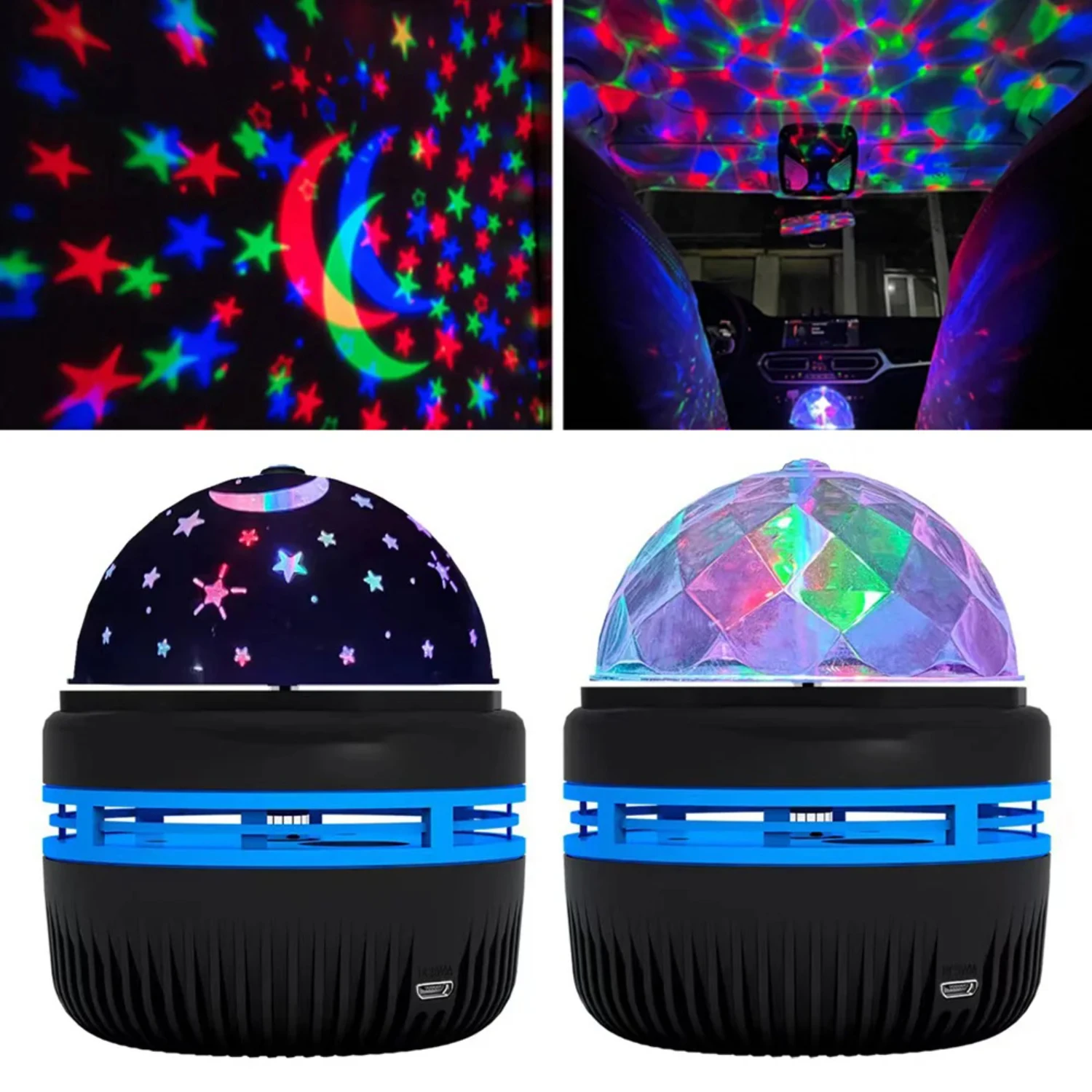 Colorful Starry Sky Projector Lamp Rotating Magic Ball Led Night Light  Bedroom Decor Lamp RGB   Projection Light