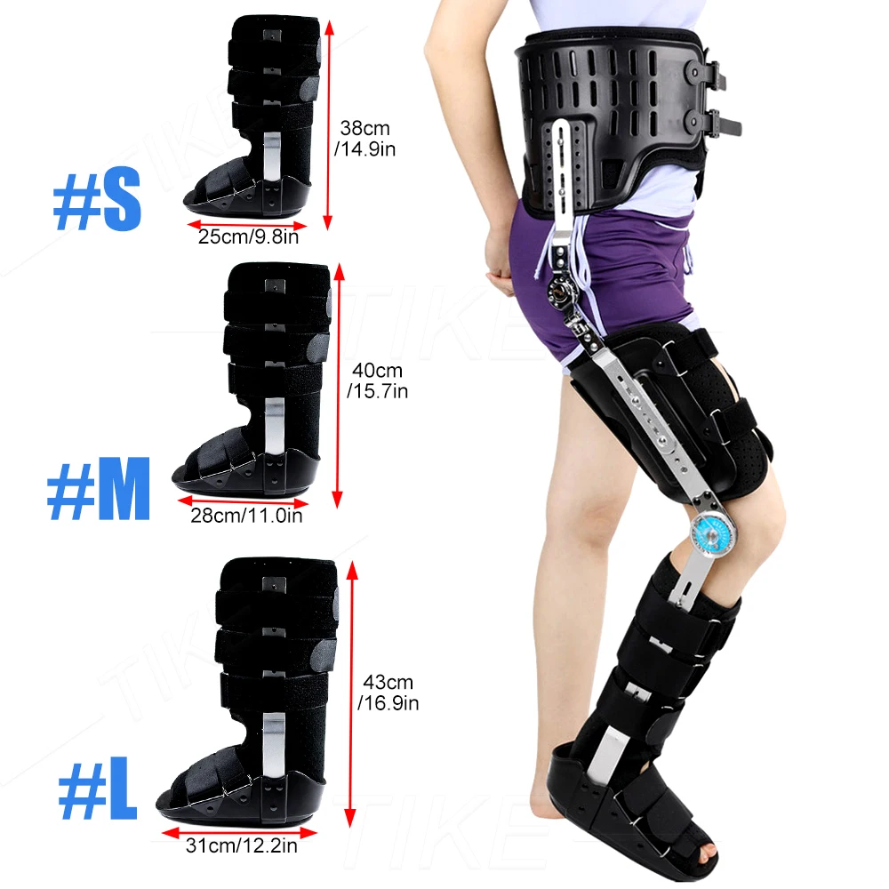 TIKE Hip Knee Ankle Foot Orthosis for Hip Fracture Femoral Femur Fracture Hip Instability Fixation of Lower Limb Paralysis Leg